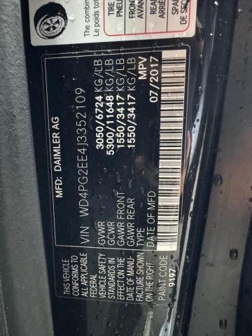 WD4PG2EE4J3352109 - 2018 MERCEDES-BENZ METRIS BLACK photo 10