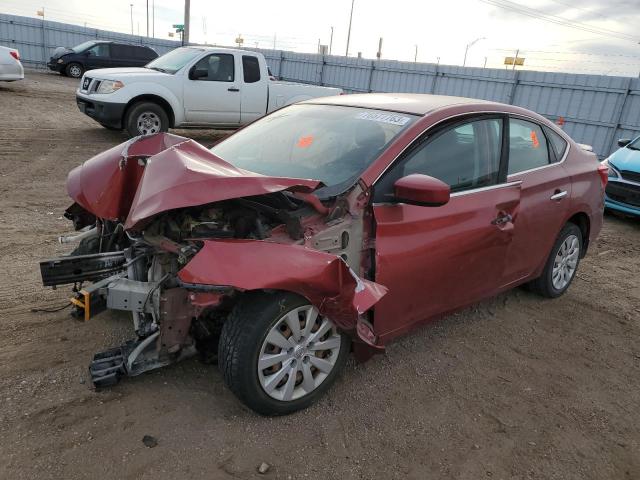 3N1AB7AP1GY332549 - 2016 NISSAN SENTRA S RED photo 1