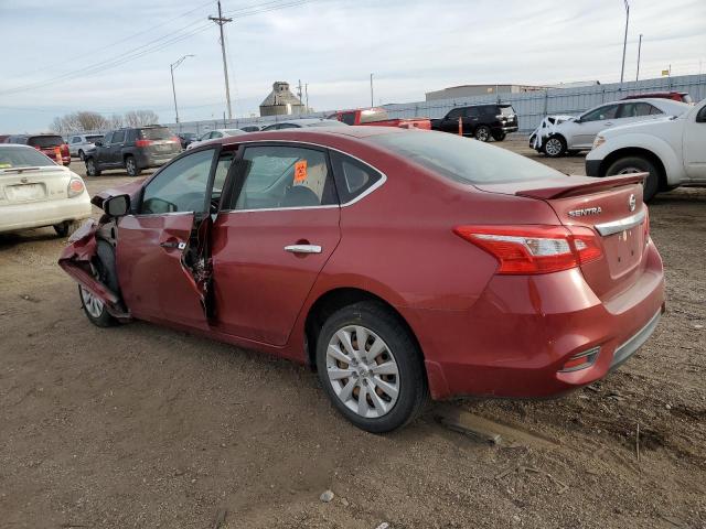 3N1AB7AP1GY332549 - 2016 NISSAN SENTRA S RED photo 2