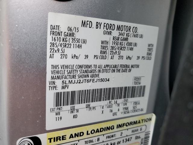 5LMJJ2JT6FEJ15034 - 2015 LINCOLN NAVIGATOR ვერცხლისფერი ფოტო 13