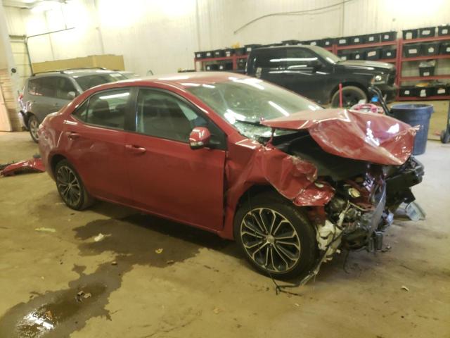 2T1BURHE2GC708350 - 2016 TOYOTA COROLLA L RED photo 4