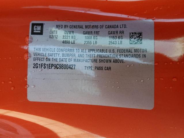 2G1FS1EP9C9800427 - 2012 CHEVROLET CAMARO ZL1 RED photo 13