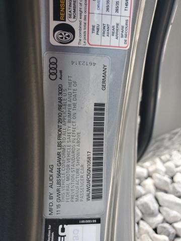 WAUW2AFC5GN105817 - 2016 AUDI S7 PRESTIGE GRAY photo 12