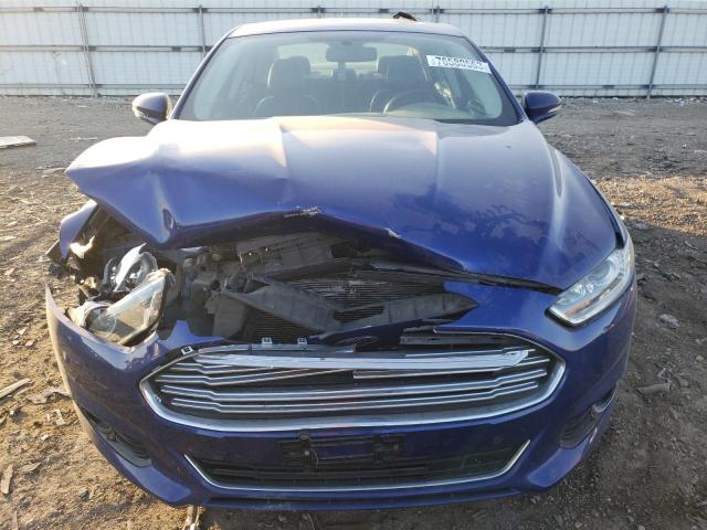 3FA6P0K90DR112620 - 2013 FORD FUSION TITANIUM BLUE photo 5