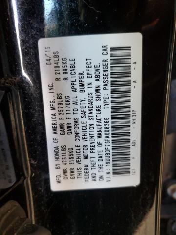 19UUB3F76FA008366 - 2015 ACURA TLX ADVANCE 黑色 照片 12