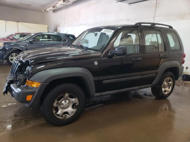 1J4GL48K77W712686 - 2007 JEEP LIBERTY SPORT BLACK photo 1