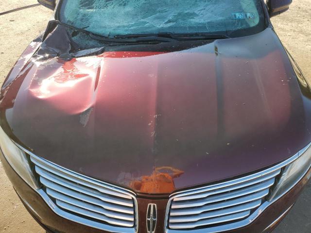 5LMCJ2D98GUJ21403 - 2016 LINCOLN MKC SELECT Burgund zdjęcie 12