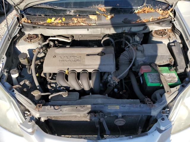 2T1KR32E44C301682 - 2004 TOYOTA COROLLA MA XR SILVER photo 11