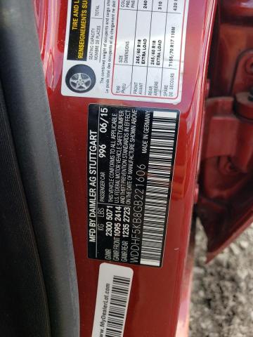 WDDHF5KB8GB221606 - 2016 MERCEDES-BENZ E 350 RED photo 12