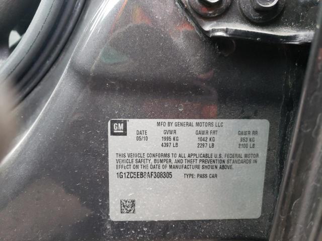 1G1ZC5EB8AF308305 - 2010 CHEVROLET MALIBU 1LT Қара фото 12