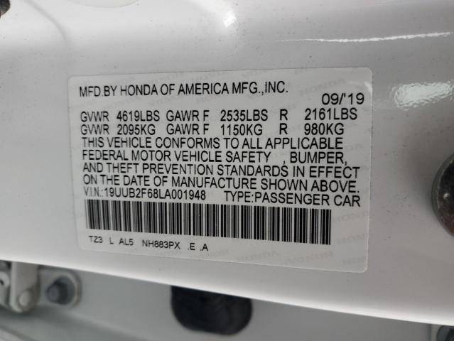 19UUB2F68LA001948 - 2020 ACURA TLX TECHNOLOGY თეთრი ფოტო 13