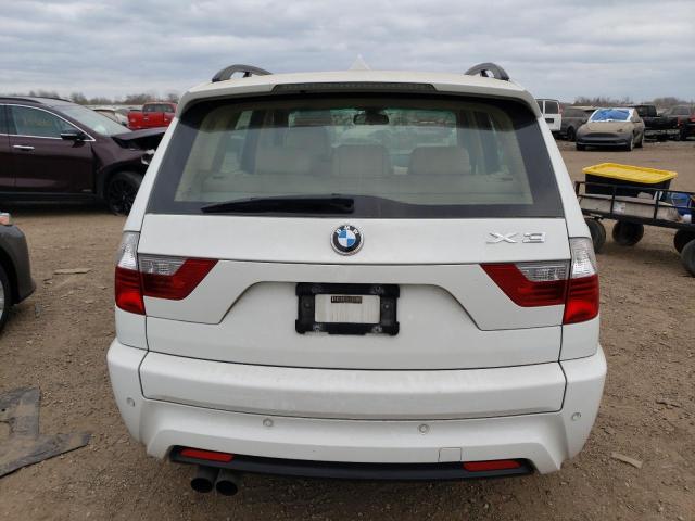 WBXPC93489WJ25897 - 2009 BMW X3 XDRIVE30I WHITE photo 6