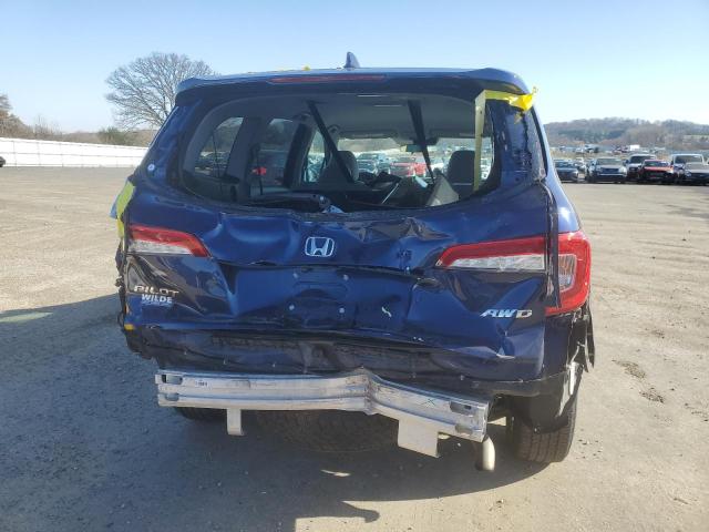 5FNYF6H30KB090015 - 2019 HONDA PILOT EX BLUE photo 6