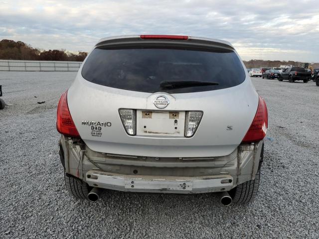 JN8AZ08T96W426434 - 2006 NISSAN MURANO SL SILVER photo 6