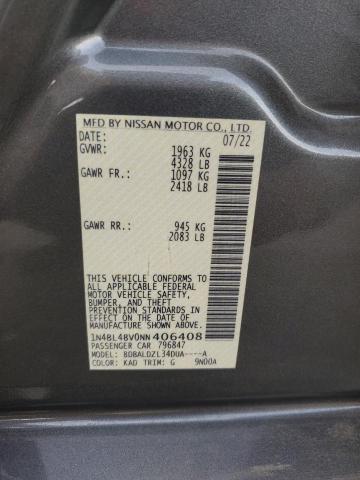 1N4BL4BV0NN406408 - 2022 NISSAN ALTIMA S CHARCOAL photo 13