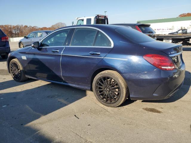 55SWF4KBXFU005858 - 2015 MERCEDES-BENZ C 300 4MATIC BLUE photo 2