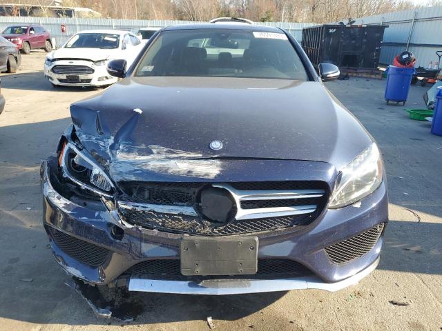 55SWF4KBXFU005858 - 2015 MERCEDES-BENZ C 300 4MATIC BLUE photo 5