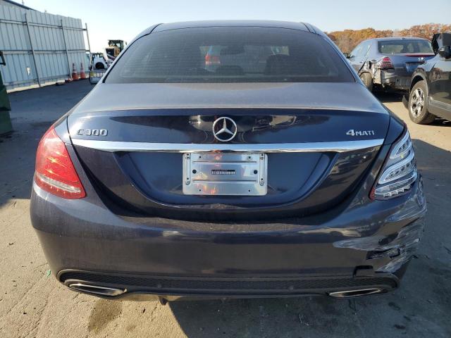 55SWF4KBXFU005858 - 2015 MERCEDES-BENZ C 300 4MATIC BLUE photo 6