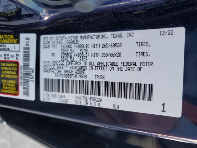 5TFMC5DB5PX019548 - 2023 TOYOTA TUNDRA CREWMAX PLATINUM 灰色 照片 13