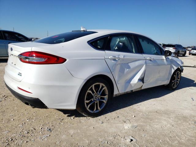 3FA6P0CD1KR270867 - 2019 FORD FUSION SEL WHITE photo 3