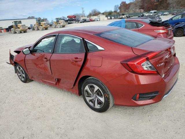 19XFC2F61KE031695 - 2019 HONDA CIVIC LX MAROON photo 2