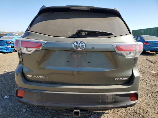 5TDJKRFH6GS324884 - 2016 TOYOTA HIGHLANDER XLE GREEN photo 6