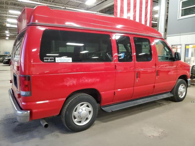 1FMNE1BLXADA57087 - 2010 FORD ECONLINE E150 WAGON RED photo 3