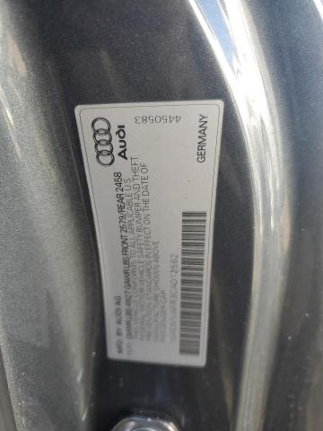 WAUVVAFR3CA012562 - 2012 AUDI S5 PRESTIGE GRAY photo 12