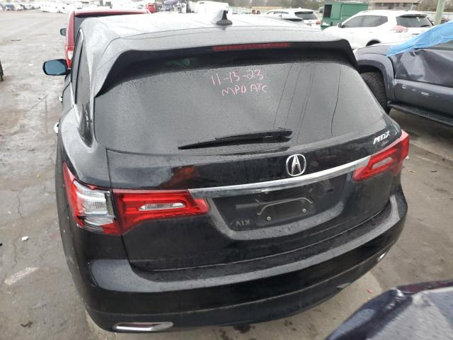 5FRYD3H2XGB012231 - 2016 ACURA MDX BLACK photo 6