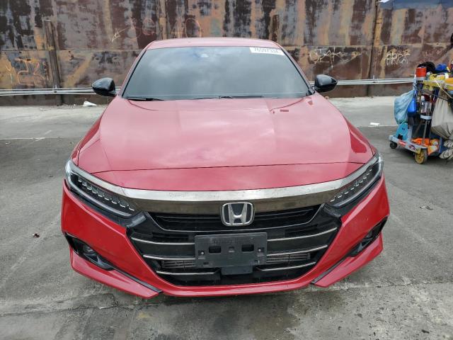 1HGCV1F32MA079730 - 2021 HONDA ACCORD SPORT RED photo 5