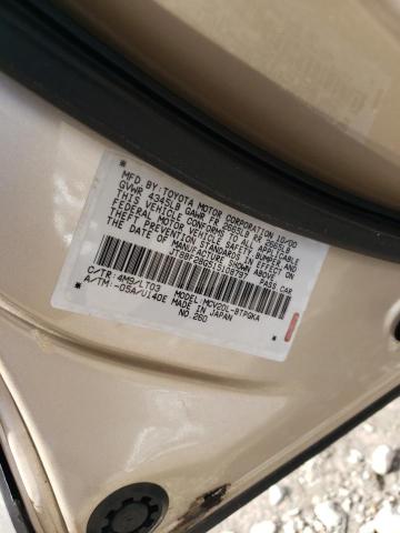 JT8BF28G515108797 - 2001 LEXUS ES 300 TAN photo 12