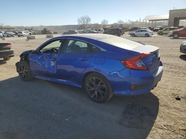 19XFC2F82KE026457 - 2019 HONDA CIVIC SPORT ლურჯი ფოტო 2