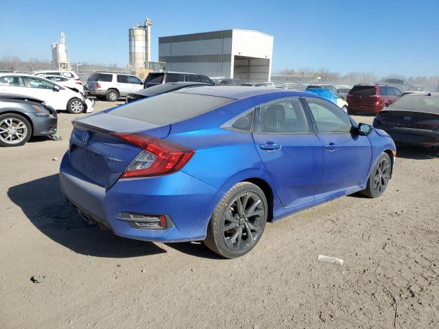 19XFC2F82KE026457 - 2019 HONDA CIVIC SPORT ლურჯი ფოტო 3