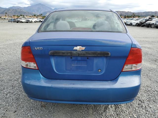 KL1TD52685B324204 - 2005 CHEVROLET AVEO BASE BLUE photo 6