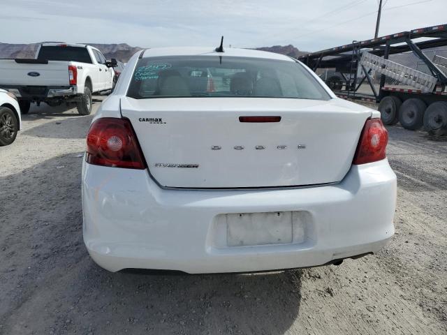 1C3CDZAB9EN140150 - 2014 DODGE AVENGER SE WHITE photo 6