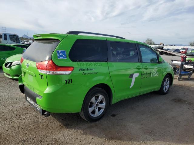 5TDKK3DC0ES454455 - 2014 TOYOTA SIENNA LE GREEN photo 3