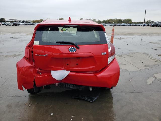 JTDKDTB37F1087985 - 2015 TOYOTA PRIUS C RED photo 6