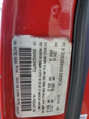 2B3KA43G16H467715 - 2006 DODGE CHARGER SE RED photo 12