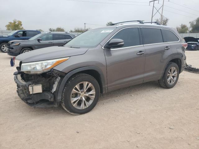 5TDKKRFHXFS107373 - 2015 TOYOTA HIGHLANDER XLE GRAY photo 1