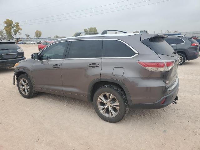 5TDKKRFHXFS107373 - 2015 TOYOTA HIGHLANDER XLE GRAY photo 2