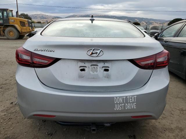 5NPDH4AE5DH291776 - 2013 HYUNDAI ELANTRA GLS SILVER photo 6