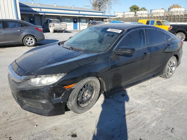 19XFC2F58GE052493 - 2016 HONDA CIVIC LX BLACK photo 1