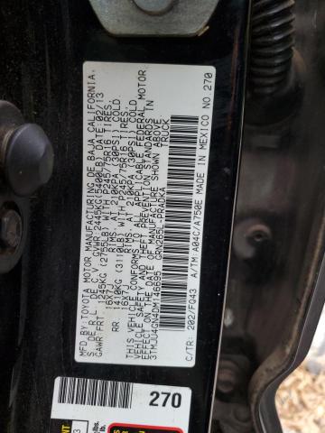 3TMJU4GN4DM146695 - 2013 TOYOTA TACOMA DOUBLE CAB PRERUNNER WHITE photo 12