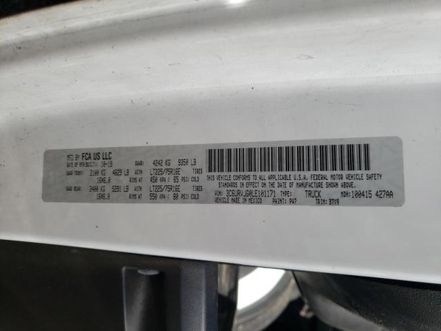 3C6URVJG0LE101171 - 2020 RAM PROMASTER 3500 HIGH თეთრი ფოტო 13