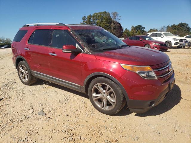 1FM5K7F84FGA51020 - 2015 FORD EXPLORER LIMITED RED photo 4