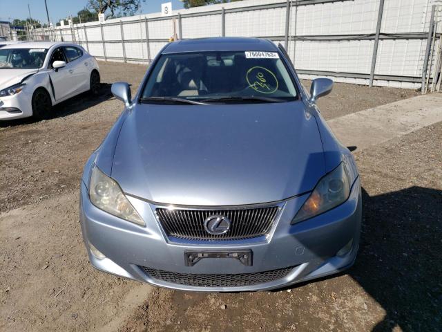 JTHBK262875049711 - 2007 LEXUS IS 250 BLUE photo 5