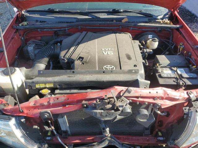 5TEUU4EN4AZ714524 - 2010 TOYOTA TACOMA ACCESS CAB წითელი ფოტო 11