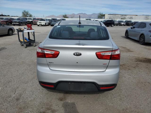 KNADM4A38C6091118 - 2012 KIA RIO LX SILVER photo 6