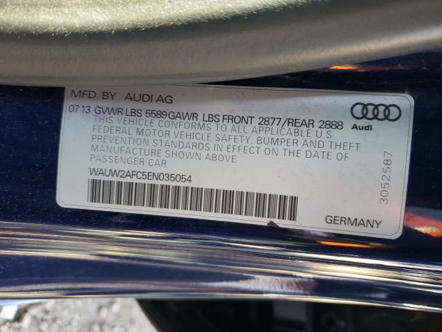 WAUW2AFC5EN035054 - 2014 AUDI S7 PREMIUM BLUE photo 12