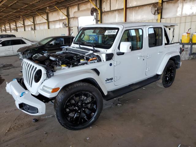 1C4JJXP65MW675124 - 2021 JEEP WRANGLER U SAHARA 4XE WHITE photo 1